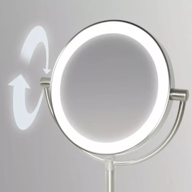 HoMedics MIR-8150-EU specchio da trucco da appoggio rotondo acciaio inox