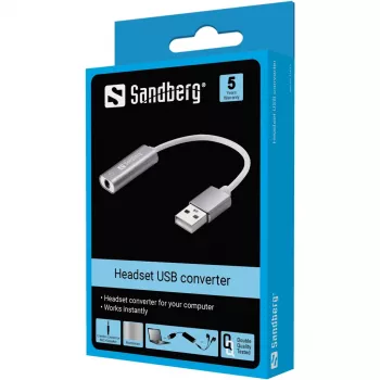Convertitore USB per cuffie Sandberg Sandberg Convertitore USB per cuffie