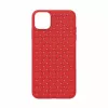 Custodia morbida per cellulare Devia per iPhone 11 Pro — motivo intrecciato, rosso