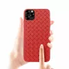 Custodia morbida per cellulare Devia per iPhone 11 Pro — motivo intrecciato, rosso