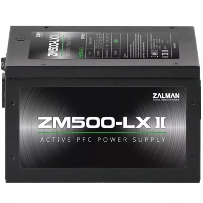 Alimentatore Zalman ZM500-LXII 500 W 20+4-Pin ATX ATX nero