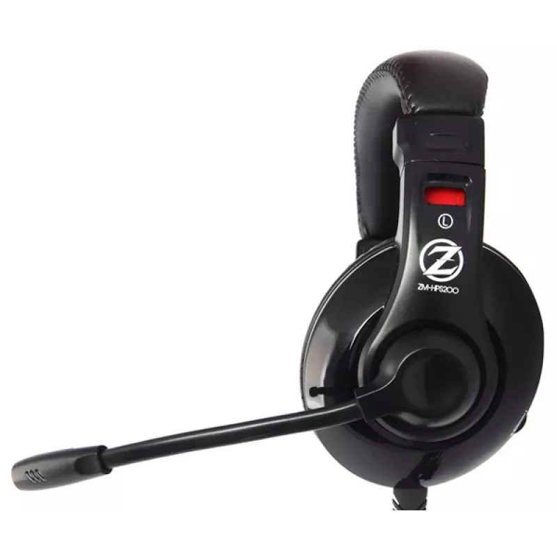 Cuffie con microfono Zalman ZM-HPS200 con cavo archetto gaming nero