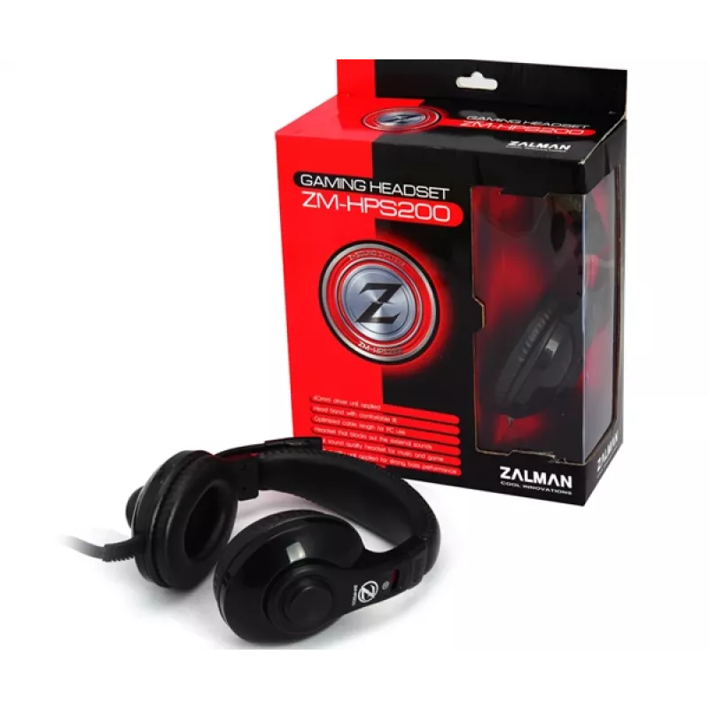 Cuffie con microfono Zalman ZM-HPS200 con cavo archetto gaming nero