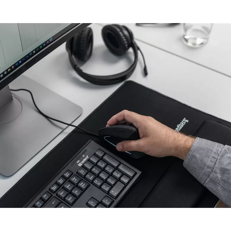Mouse con filo Sandberg Wired Vertical Mouse USB Type-A