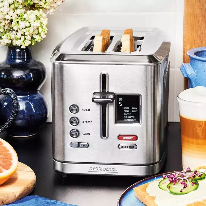 Tostapane Gastroback Design Digital 2S 2 fette 950 W acciaio inox