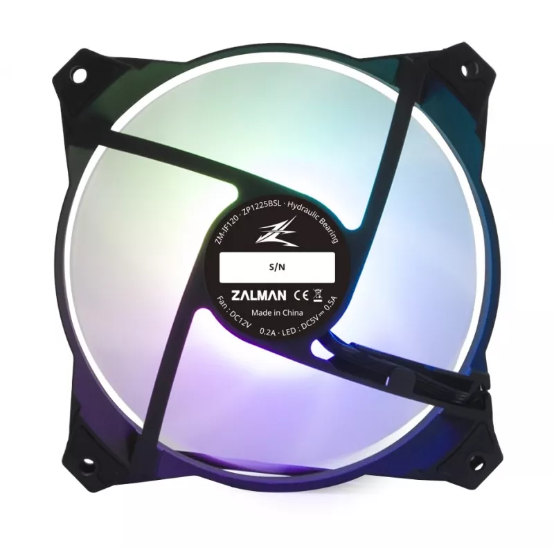 Zalman ZM-IF120 120mm Milky White ventola aRGB effetto Infinity 1.200 giri/min 21,0 dB(A) 55,2 CFM case per computer 12 cm