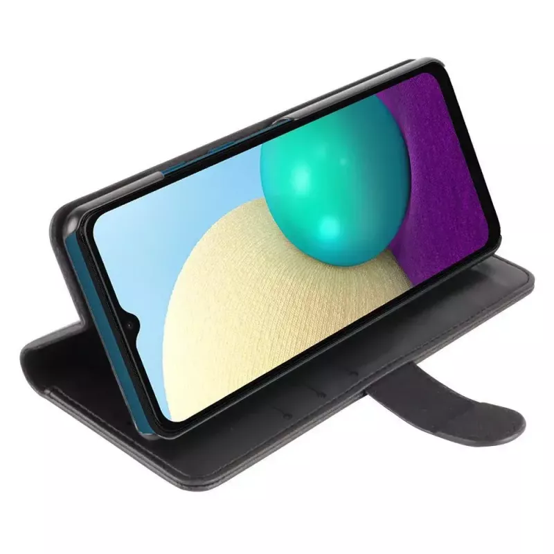 Custodia portafoglio Krusell Galaxy A02 16,5 cm nero 3 scomparti per carte