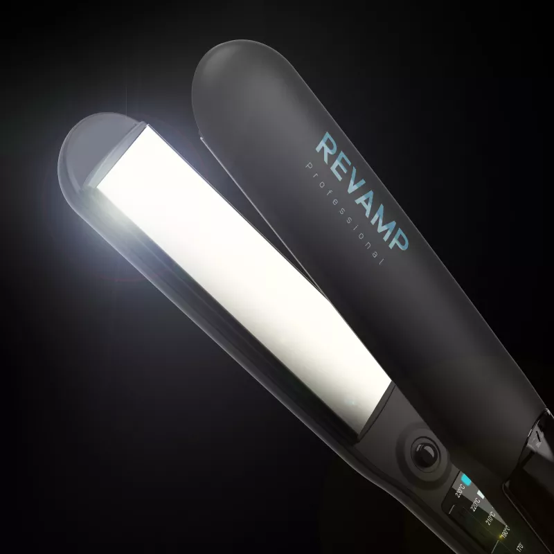 Piastra per capelli Revamp Progloss Steamcare ST-1600-EU vapore nero 3 m