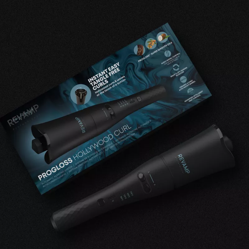 Revamp Progloss Hollywood Curl Automatic arricciacapelli Warm nero 3 m