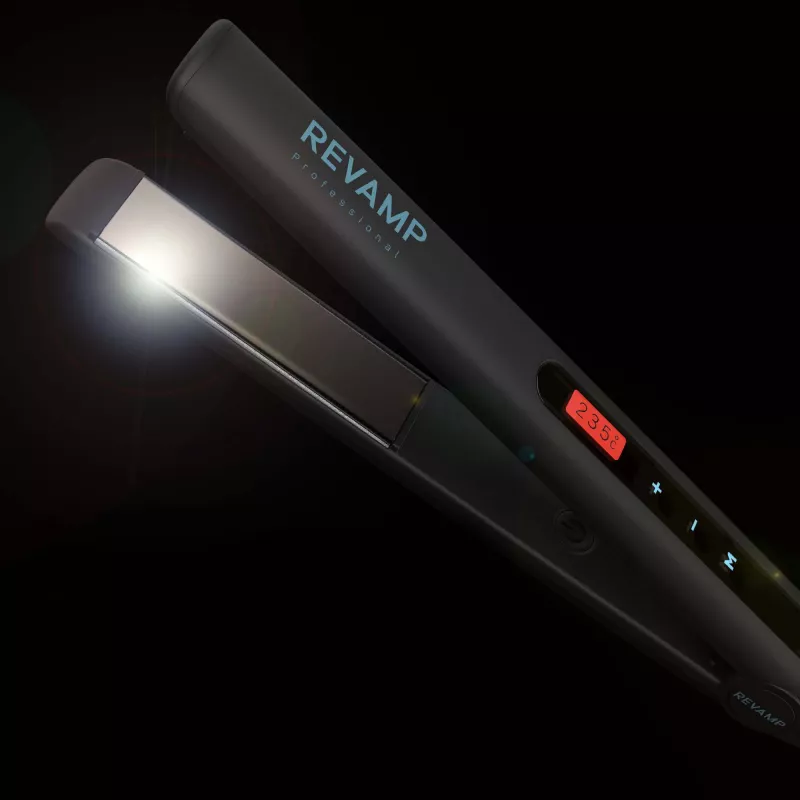 Revamp Progloss Touch Digital piastra per capelli Warm nero 3 m