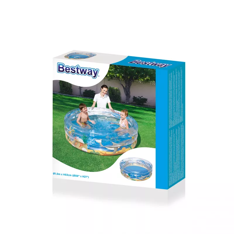Piscina gonfiabile Bestway trasparente Seeleben piscina Φ1,5m x H53cm