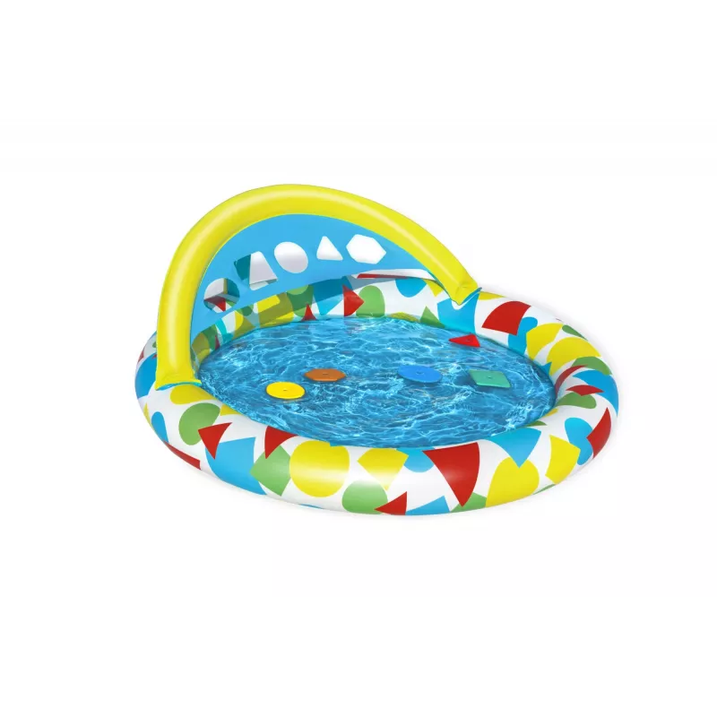 Bestway 52378 Splash & Learn piscina per bambini con tettuccio, 45 l, 117 x 120 x 117 cm