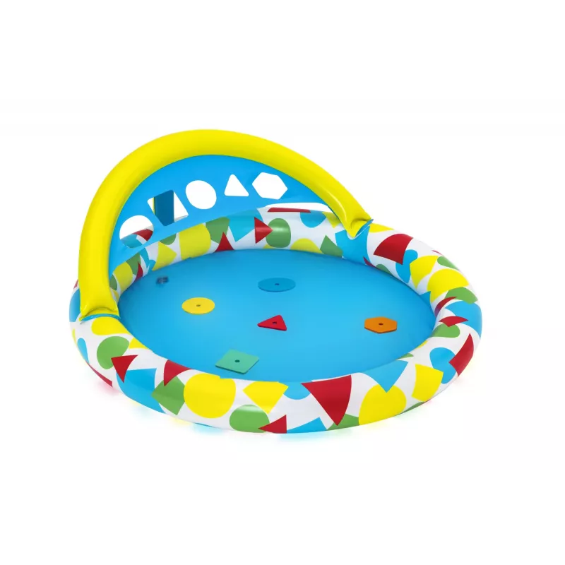 Bestway 52378 Splash & Learn piscina per bambini con tettuccio, 45 l, 117 x 120 x 117 cm