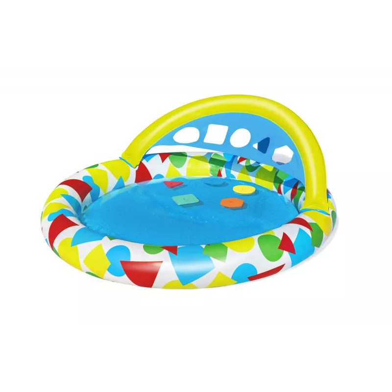 Bestway 52378 Splash & Learn piscina per bambini con tettuccio, 45 l, 117 x 120 x 117 cm