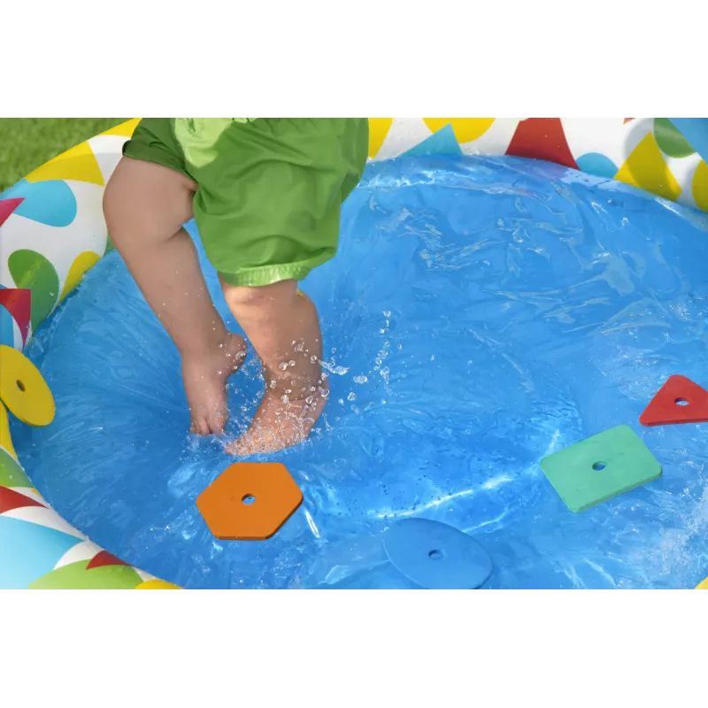 Bestway 52378 Splash & Learn piscina per bambini con tettuccio, 45 l, 117 x 120 x 117 cm