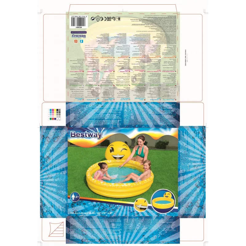 Piscina gonfiabile Bestway 53081 ovale 282L per bambini da 2 anni