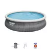 Bestway 57372 piscina fuori terra piscina gonfiabile rotonda 12362 L grigio