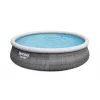 Bestway 57372 Fast Set set piscina fuori terra, rotonda, 457 x 107 cm, 12.362 l, con pompa filtro e scaletta
