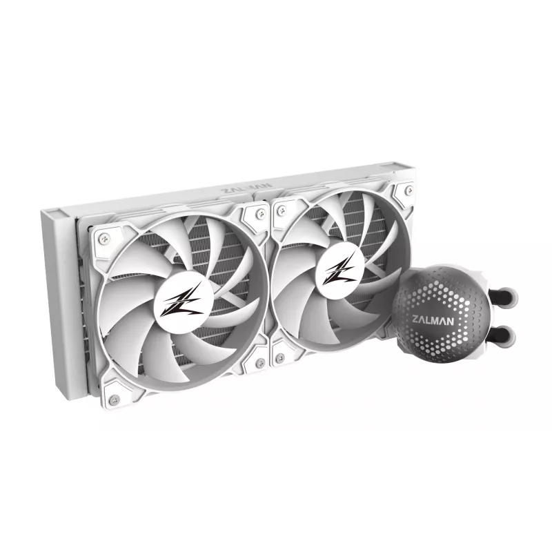 Zalman Alpha 28 raffreddatore a liquido per CPU, radiatore da 280 mm, ventola PWM da 140 mm, ARGB, bianco
