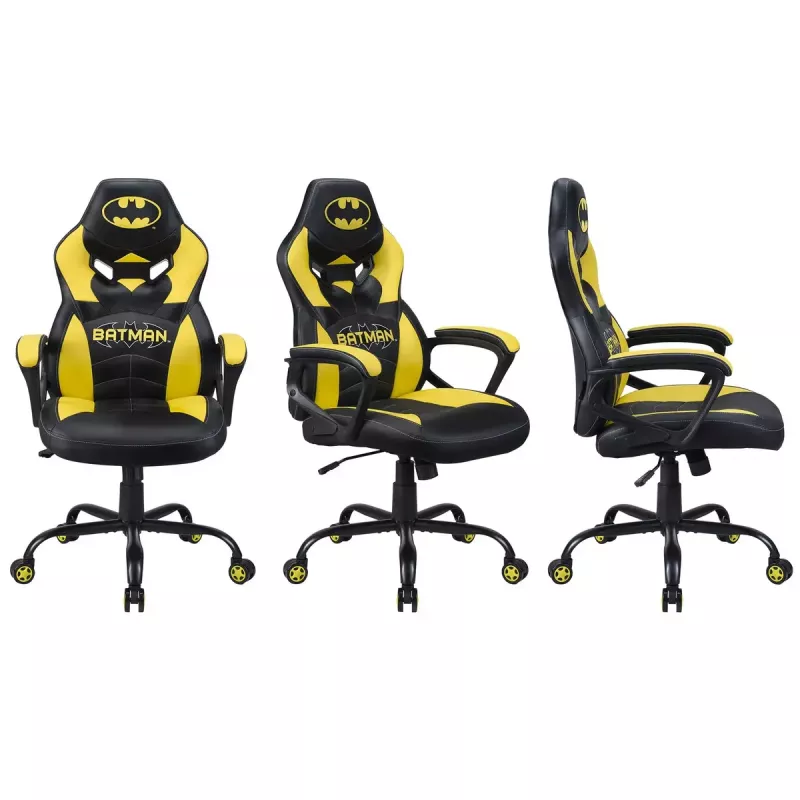 Sedia gaming PC Subsonic Batman Junior seduta imbottita nero giallo