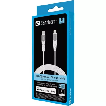 Cavo Sandberg USB-C PD to Lightning MFI 2M PRO 2m Lightning USB C