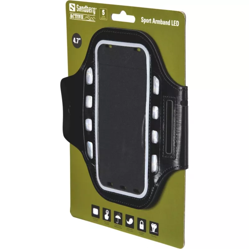 Custodia da braccio Sandberg Sport Armband LED 4,7''