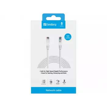 Cavo di rete Sandberg UTP Cat6 RJ-45 2 m bianco