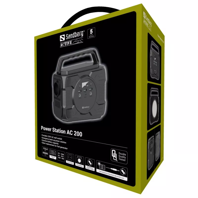 Batteria portatile Sandberg Power Station AC 200, 48000 mAh
