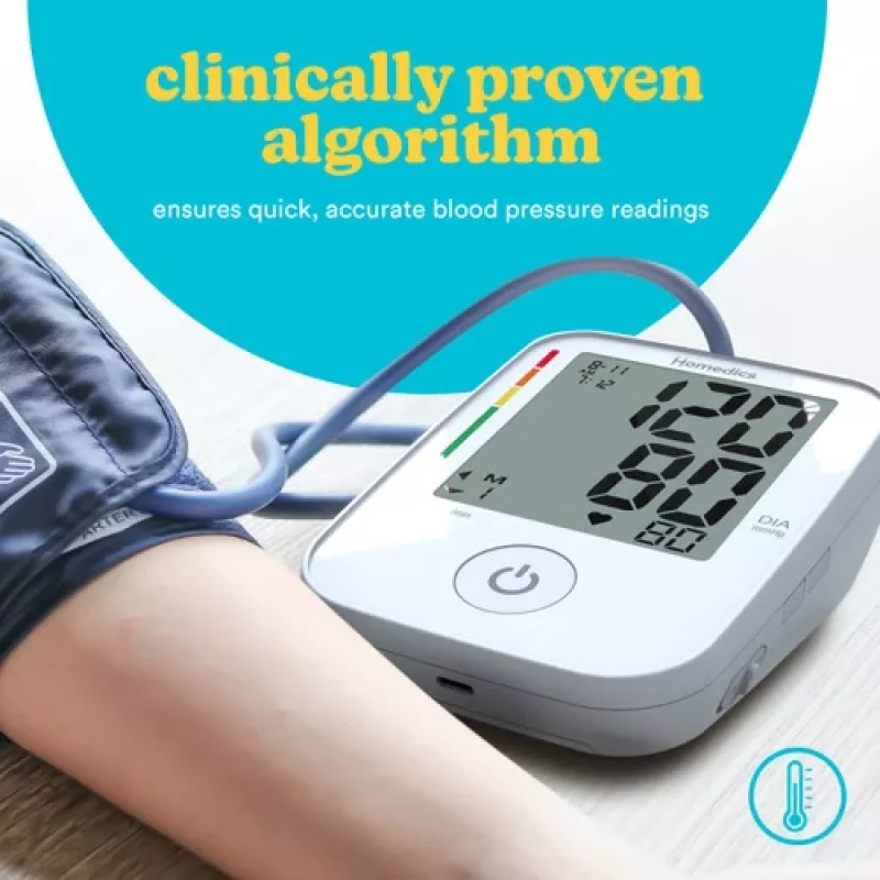 Misuratore automatico di pressione sanguigna HoMedics BPA-P200-EU1 da braccio bianco
