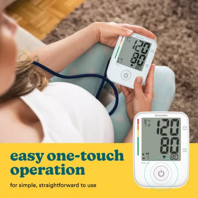 Misuratore automatico di pressione sanguigna HoMedics BPA-P200-EU1 da braccio bianco