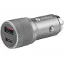 Caricabatterie da auto Sandberg 1xQC3.0+1xUSB-C 48W, auto, accendisigari, 12 V, metallizzato