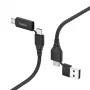 Cavo USB Hama 00201537 USB 2.0 1,5 m USB-A/USB-C USB-C/Micro-USB B nero