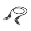 Cavo USB Hama 00201537 USB 2.0 1,5 m USB-A/USB-C USB-C/Micro-USB B nero