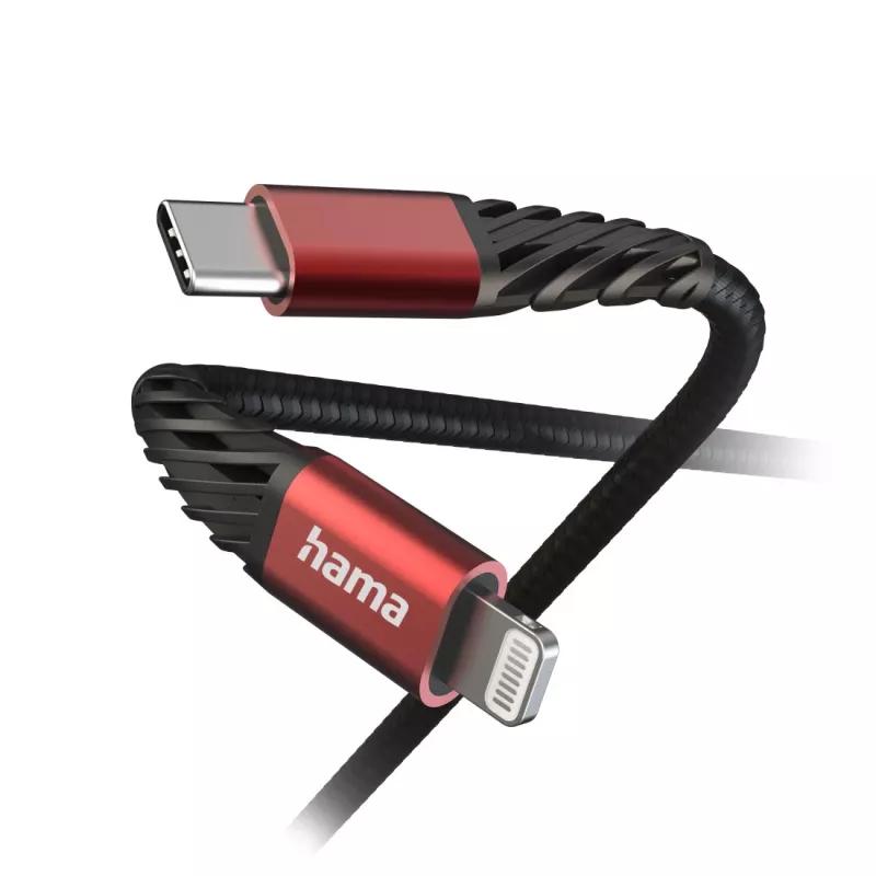 Cavo Hama Extreme Lightning a USB-C 1,5 m 3A nero rosso