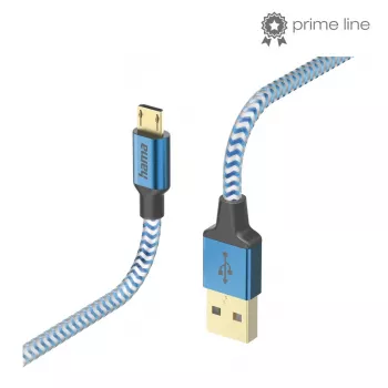 Cavo USB Hama Reflective USB 2.0 1,5 m USB A Micro-USB B blu