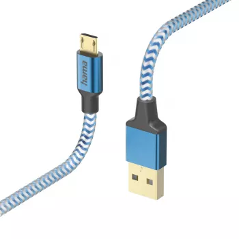 Cavo USB Hama Reflective USB 2.0 1,5 m USB A Micro-USB B blu