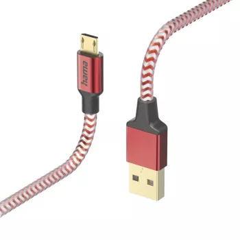 Cavo USB Hama Reflective USB 2.0 1,5 m USB A Micro-USB B rosso