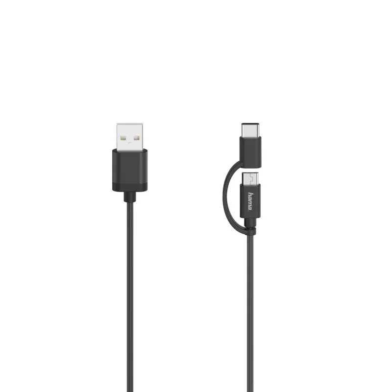 Cavo USB Hama 00200616 USB 2.0 0,75 m USB A USB C/Micro-USB A nero