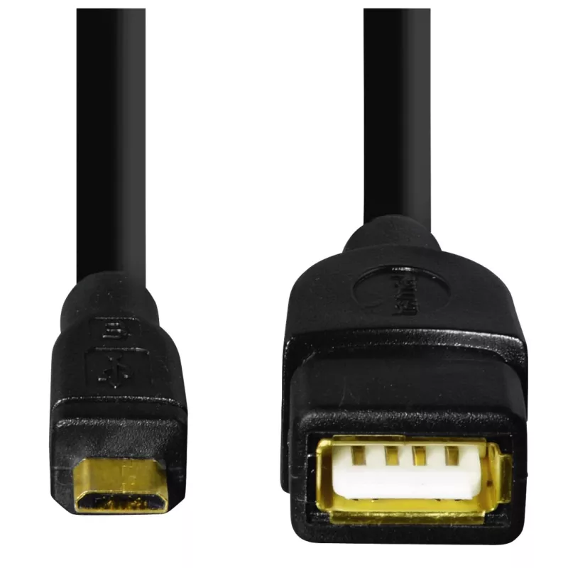 Hama 173892 cavo USB USB 2.0 0,15 m Micro-USB B USB A nero