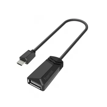Hama 00200308 adattatore cavo Micro-USB USB Type-A nero