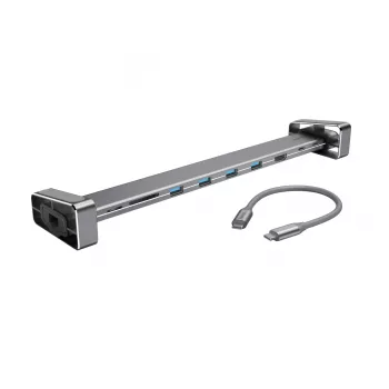 Hama 00200103 dock per laptop/replicatore di porte USB 3.2 Gen 1 (3.1 Gen 1) Type-C grigio
