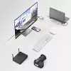 Hama 00200103 docking station USB-C 9 in 1, USB 3.2 Gen 1, 4x USB-A, USB-C PD, HDMI, LAN, SD/microSD, grigia