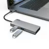 Dock per laptop/replicatore di porte Hama 00200110 USB 3.2 Gen 1 (3.1 Gen 1) Type-C grigio