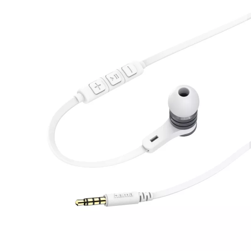 Cuffie Hama Intense con filo in-ear chiamate/musica argento, bianco