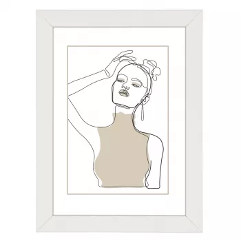 Portafoto multiplo Hama Copenhagen bianco vetro MDF 270x570 mm