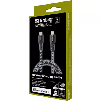 Sandberg Survivor cavo USB-C PD>Lightning 1M 1m 28g