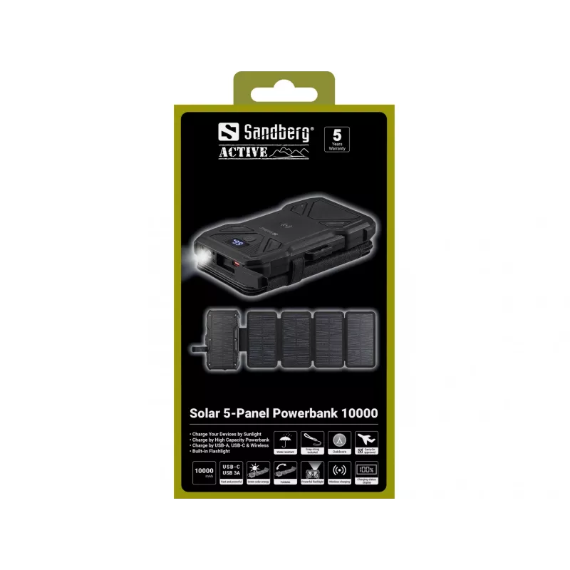 Powerbank portatile Sandberg Solar 5-Panel 10000 mAh