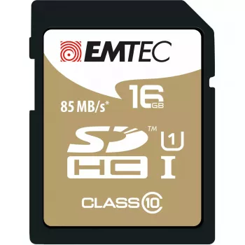 Memoria flash Emtec 16 GB SDHC Classe 10 oro