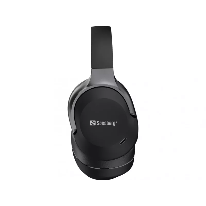 Cuffie wireless da viaggio Sandberg ANC+ENC, wireless, chiamate/musica, 228 g, cuffie, nero