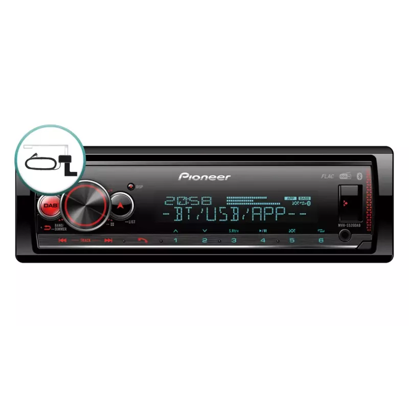 Ricevitore multimediale auto Pioneer MVH-S520DABAN 200 W Bluetooth nero